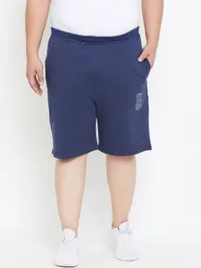 bigbanana Men Plus Size Navy Blue Antimicrobial Pure Cotton Shorts