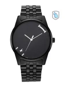Fastrack Men Black Brass Dial & Bracelet Style Straps Analogue Watch 3277NM01
