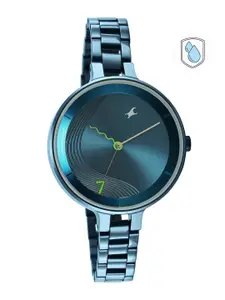 Fastrack Women Blue Brass Dial Bracelet Style Straps Analogue Watch