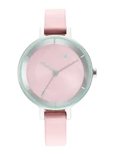 Fastrack Women Pink Brass Dial Analogue Watch 6266SL01