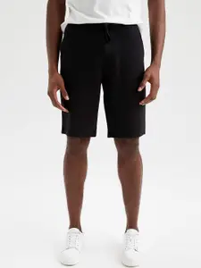 DeFacto Men Black Solid Shorts
