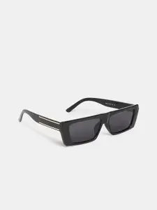 20Dresses Women Black Lens & Black Rectangle Sunglasses SG0585