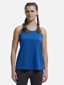 Jockey Women Blue Printed Relaxed-Fit Top