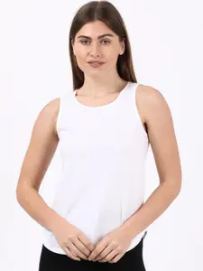 Jockey Women White Solid Lounge T-shirt