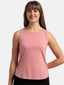 Jockey Super Combed Cotton Rich Solid Curved Hem Styled Tank Top -AW77