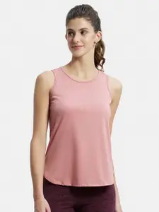 Jockey Pink Solid Cotton Lounge T-shirt