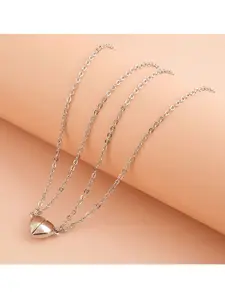 Vembley Silver-Toned Silver-Plated Necklace