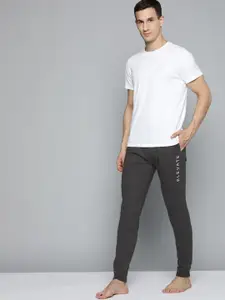 HRX By Hrithik Roshan Yoga Men Charcoal Grey Organic Cotton Solid Track Pants
