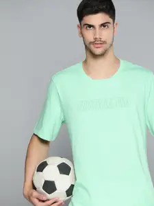 HRX By Hrithik Roshan Football Rapid-Dry Typography T-shirt