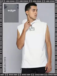 HRX By Hrithik Roshan EDGE Men Optic White Bio-Wash Colourblock Tshirts