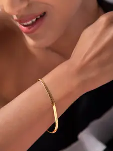 Rubans Voguish Women Gold-Toned Gold-Plated Wraparound Bracelet