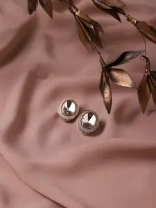 RITU SINGH 925 Sterling Silver Rhodium-Plated & White Oval Drop Earrings