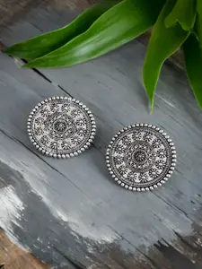 Silvermerc Designs Silver-Plated Circular Studs Earrings