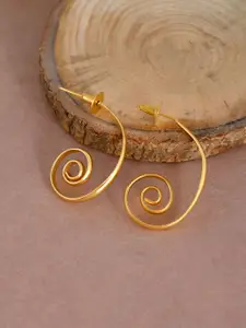 Silvermerc Designs Gold-Plated Contemporary Hoop Earrings