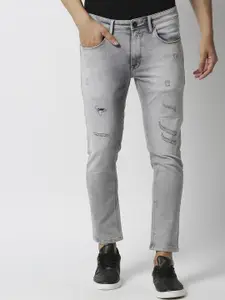Pepe Jeans Men Skinny Fit Mildly Distressed Heavy Fade Jeans