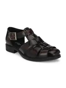 Delize Men Burgundy Fisherman Sandals