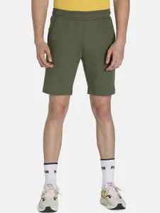 Puma Men Green Slim Fit 19 Forty Eight Graphic Shorts