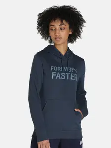 Puma Women Printed Hooded Regular Fit Sweatshirt