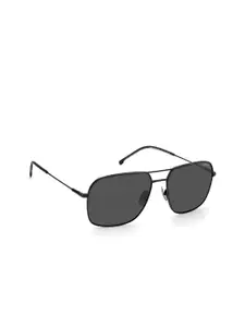 Carrera Men Grey Lens & Black Square Sunglasses with UV Protected Lens