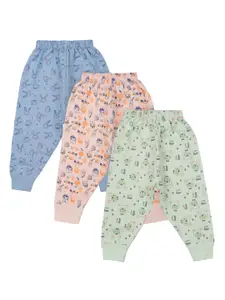 Bodycare Kids Girls Pack of 3 Assorted Printed Cotton Lounge Joggers