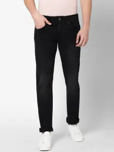 Lee Men Black Slim Fit Low-Rise Light Fade Stretchable Jeans
