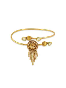 AccessHer Women White Brass Gold-Plated Armlet Bracelet