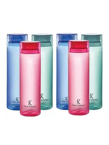 Kuber Industries Set of 6 BPA Free Plastic Refrigerator Drench Bottles