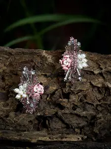 D'oro Pink Studs Earrings
