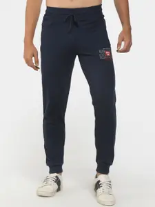 V-Mart Men Blue Solid Cotton Track Pants