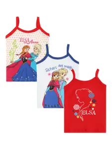 Bodycare Kids Girls Pack of 3 Assorted Frozen Printed Innerwear Vests KIA9202B-PK001