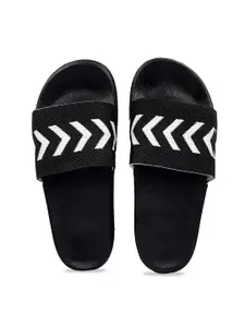 Pampy Angel Women Black & White Printed Rubber Sliders