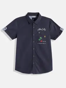 Allen Solly Junior Boys Blue Sport Pure Cotton Casual Shirt