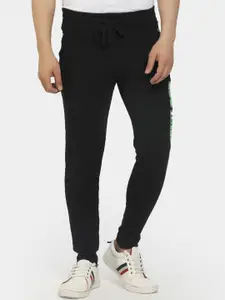V-Mart Men Black Solid Cotton Track Pants