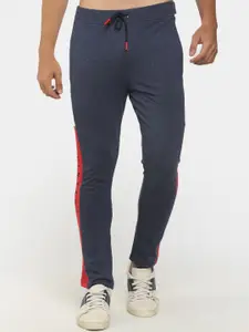 V-Mart Men Blue & Red Solid Track Pants