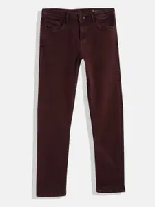 Allen Solly Junior Boys Purple Slim Fit Stretchable Jeans