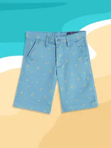 Allen Solly Junior Boys Blue Tropical Printed Shorts