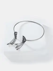 SHAYA Oxidised Silver-Toned & White 925 Sterling Silver Necklace