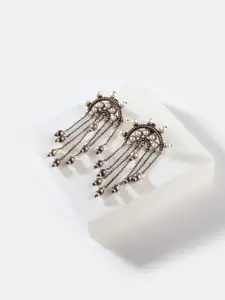 SHAYA Silver Contemporary Drop Earrings