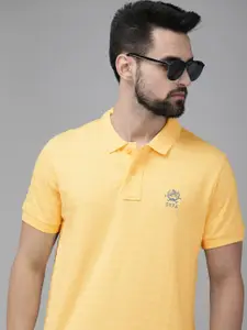 U.S. Polo Assn. U S Polo Assn Men Yellow Polo Collar Pure Cotton T-shirt