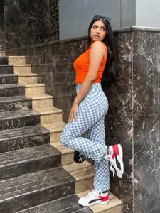 Tokyo Talkies Women Blue Slim Fit Highly Distressed Printed Jeans