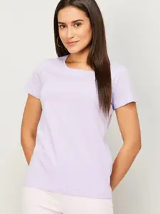 Fame Forever by Lifestyle Lavender Solid Cotton Top