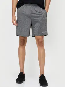 max Men Grey Solid Sports Shorts