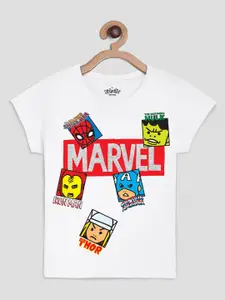 Kids Ville Marvel Comics Printed Tshirt For Kids Girls