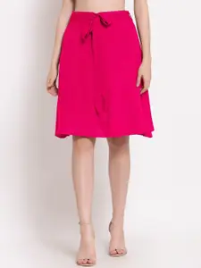 Patrorna Rani Pink Pleated A-Line Skirt