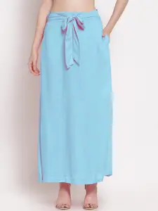 PATRORNA Women Blue Solid Long Skirts