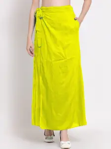 PATRORNA Women Yellow Solid Tulip Maxi Skirts