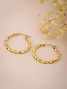 Carlton London Gold-Plated Circular Hoop Earrings
