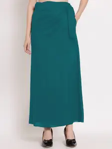 PATRORNA Women Plus Size Sea Green Long Wrap Skirts