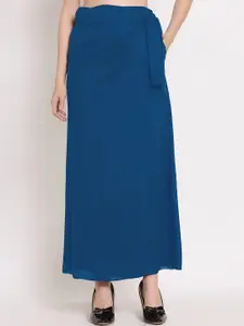 PATRORNA Women Plus Size Teal Blue Long Wrap Skirt