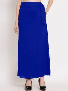 PATRORNA Women Navy Blue Solid Wrap Maxi Skirt